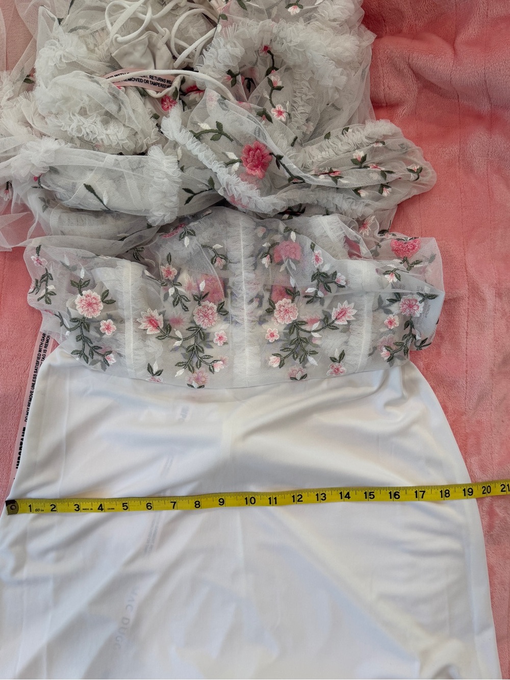 NWT MAC DUGGAL 70159 White Floral long Gown Embellished BRIDAL FORMAL sz 6 - Picture 10 of 11